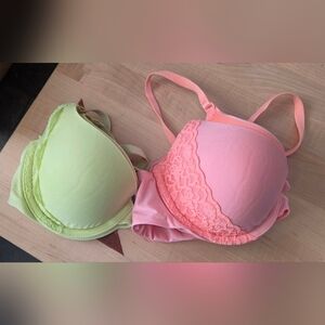 Victoria's Secret Demi Buste Bra 34B Women's Lace Trim Bras